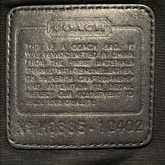Coach Black Signature C Convertible Brass Hardware Strap Leather Bag 10402 - Picture 8 of 12